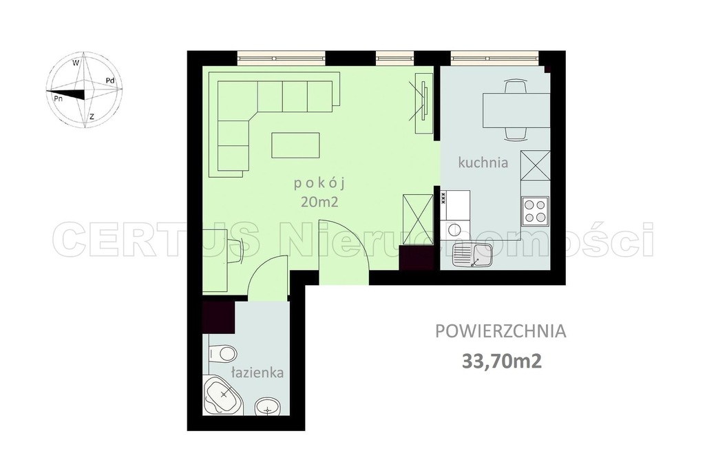 Umeblowana kawalerka na Osiedlu Ogrody (10)