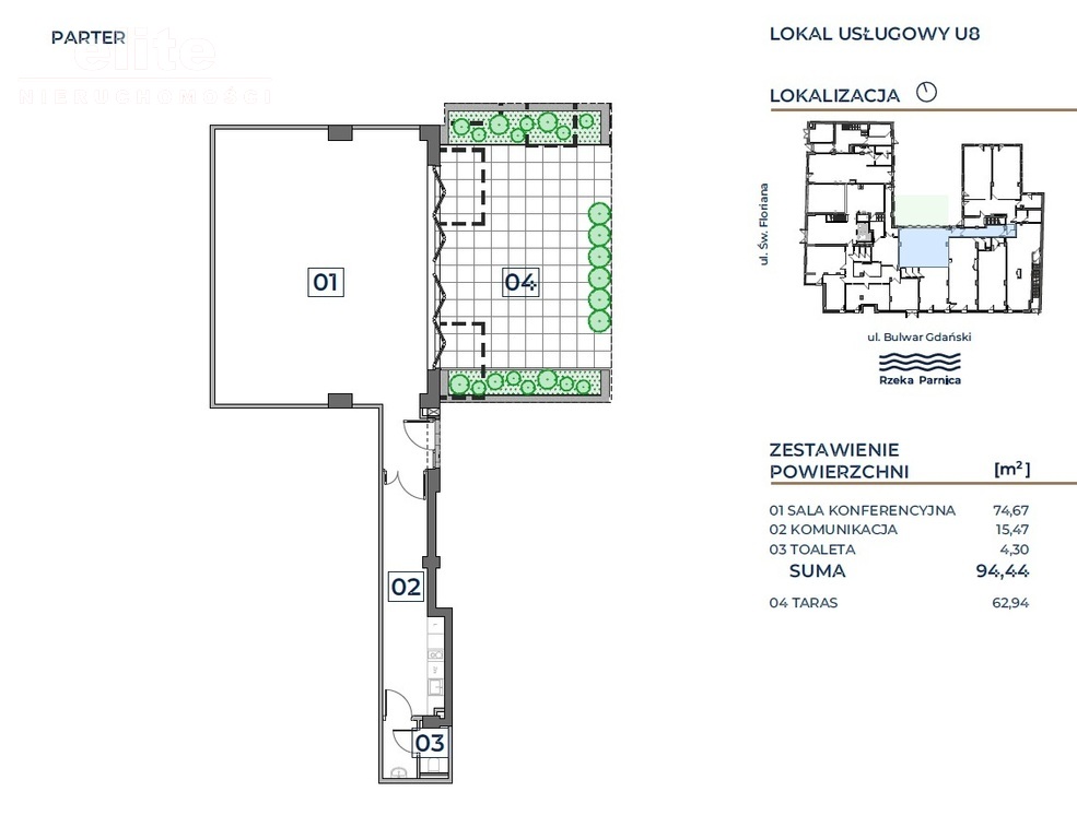 Nowy Lokal 94m2 z Tarasem 63m2 Łasztownia (3)