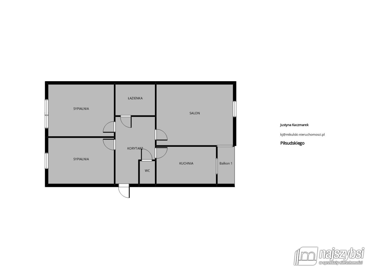 Stargard- centrum - 3 pokoje 55,63 m2. (24)