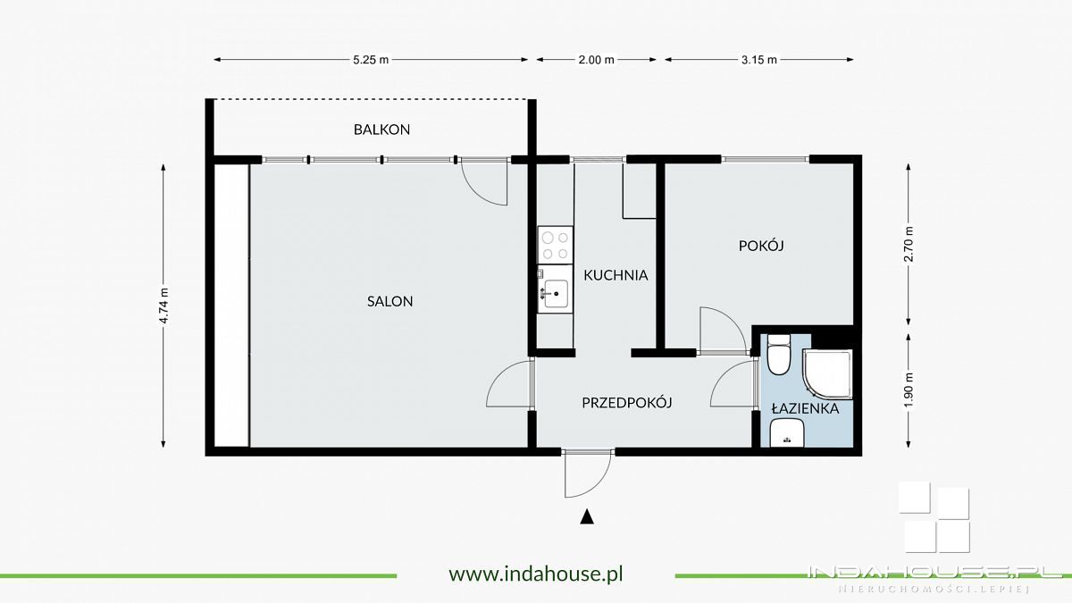 Spółdzielcze własnościowe, 2 pokojowe mieszkanie z (12)