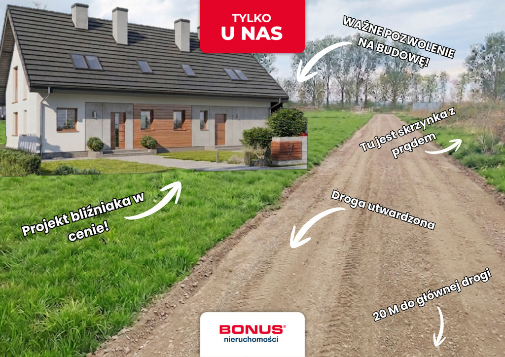 Działka z WZ, pozwoleniem na budowę i projektem (1)