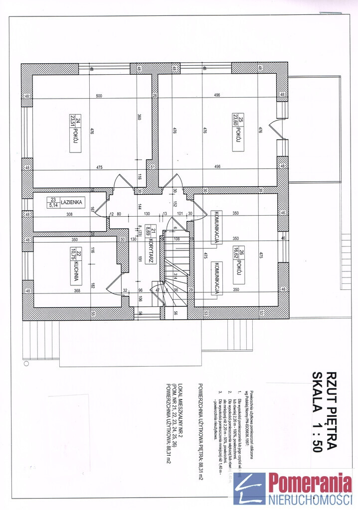 Piętro domu, 139m2, 3pokoje, działka, 410 tys.zł (21)