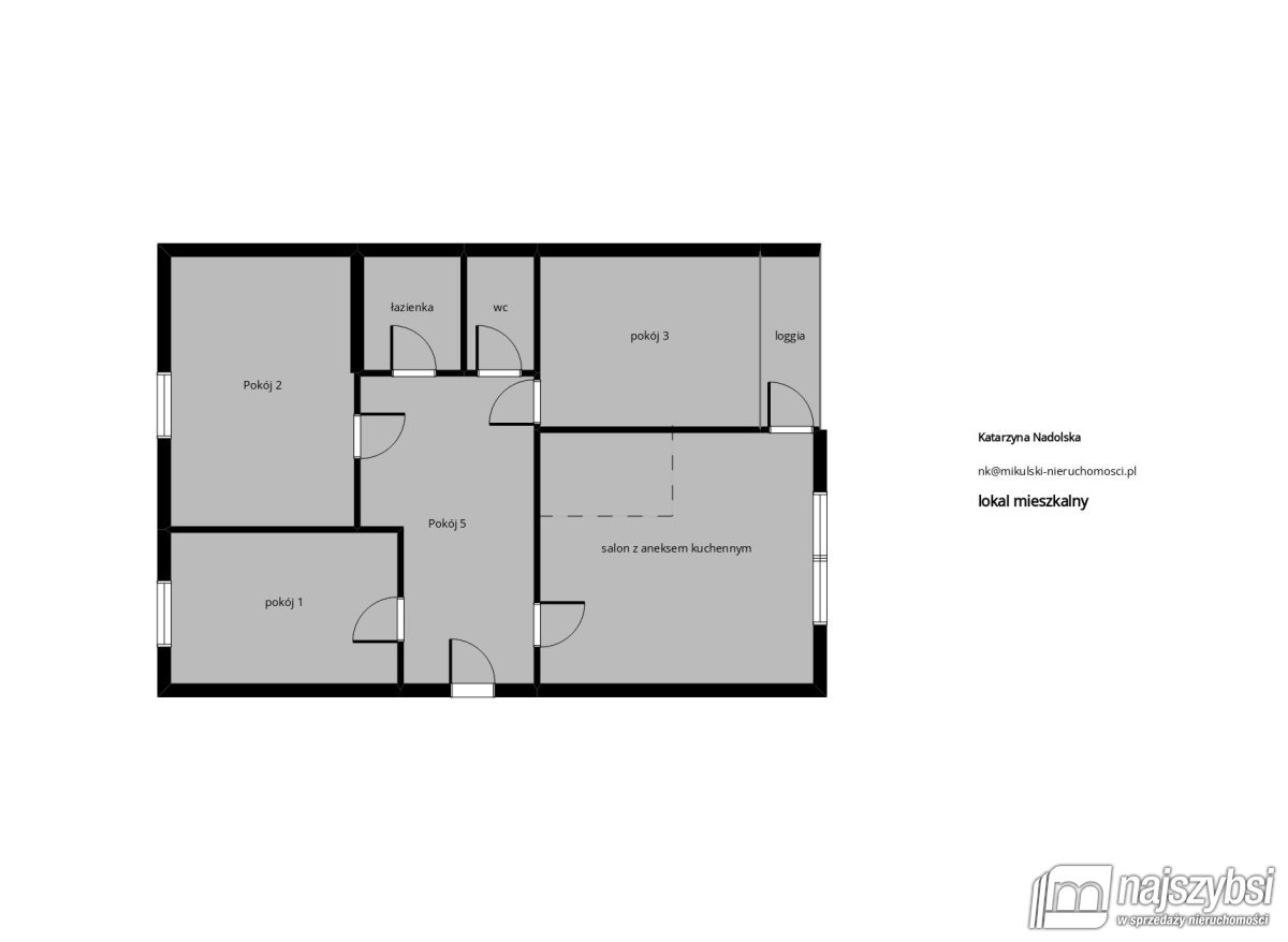 Nowogard - mieszkanie 4-pokojowe I piętro 58m2 (27)