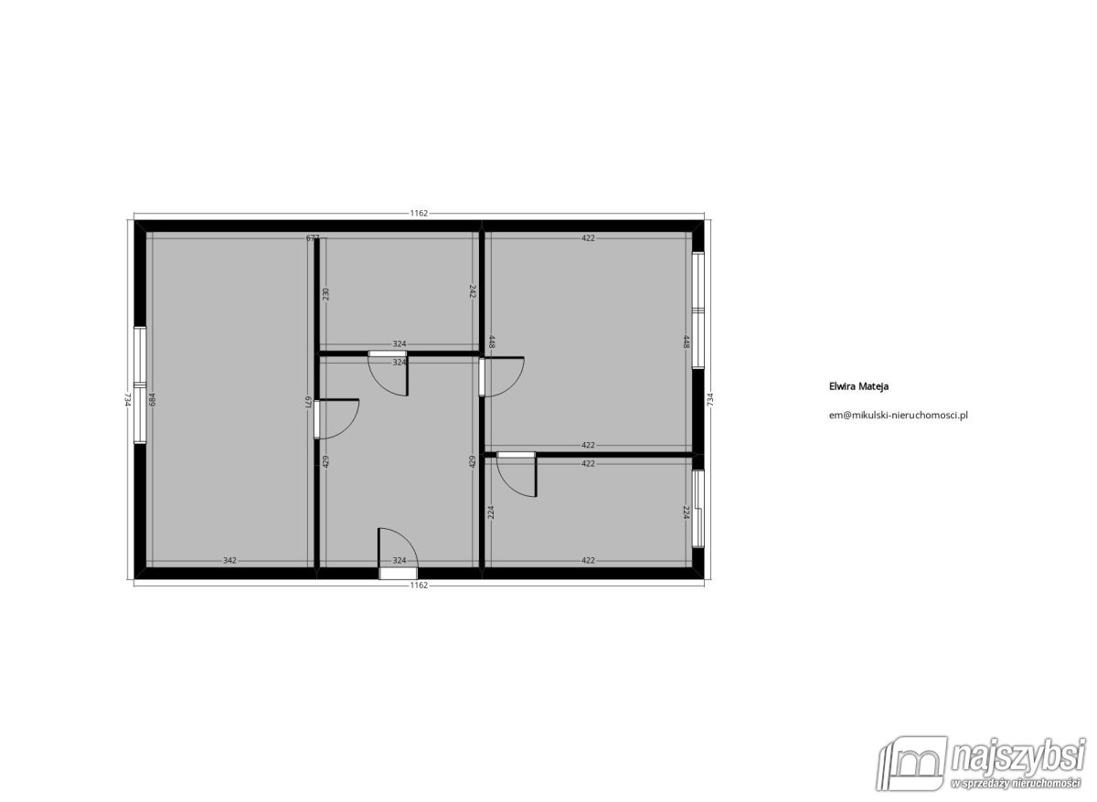 Nowogard-dwa pokoje dla rodziny lub inwestycja (16)