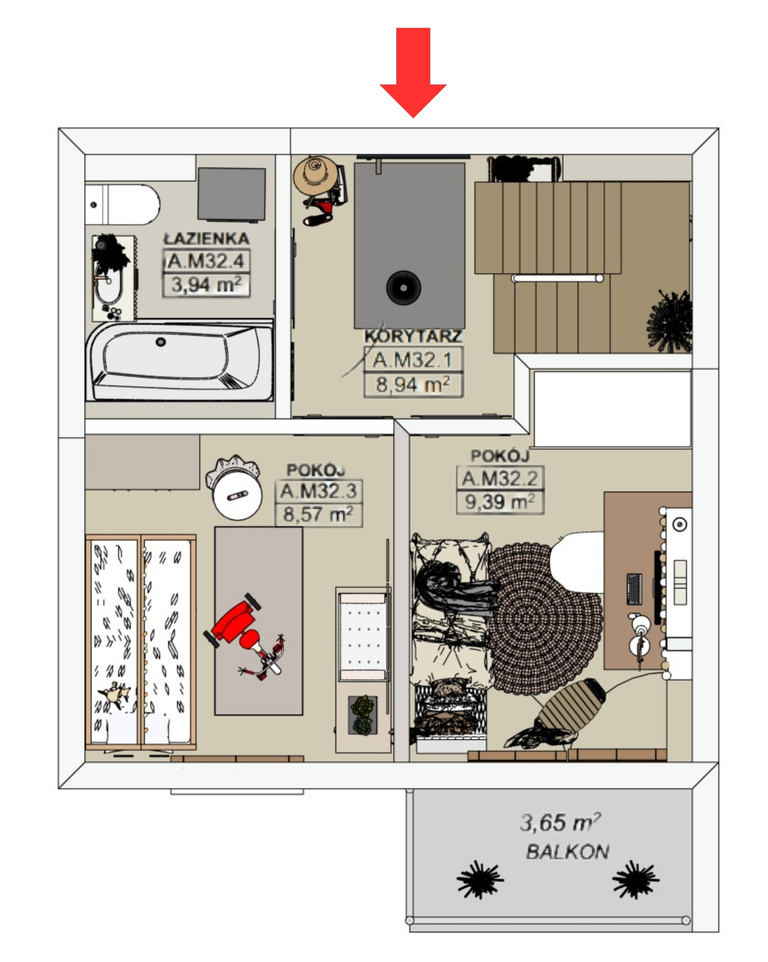 >> Etap 2 | Os.Pyrzyckie  3 pok. z antresolą (4)