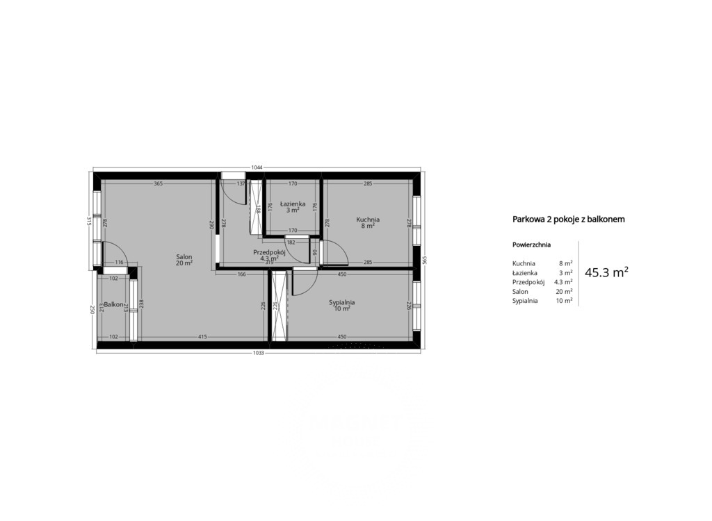 Rozkładowe 2 pok (możliwe 3) z balkonem blisko WSM (11)
