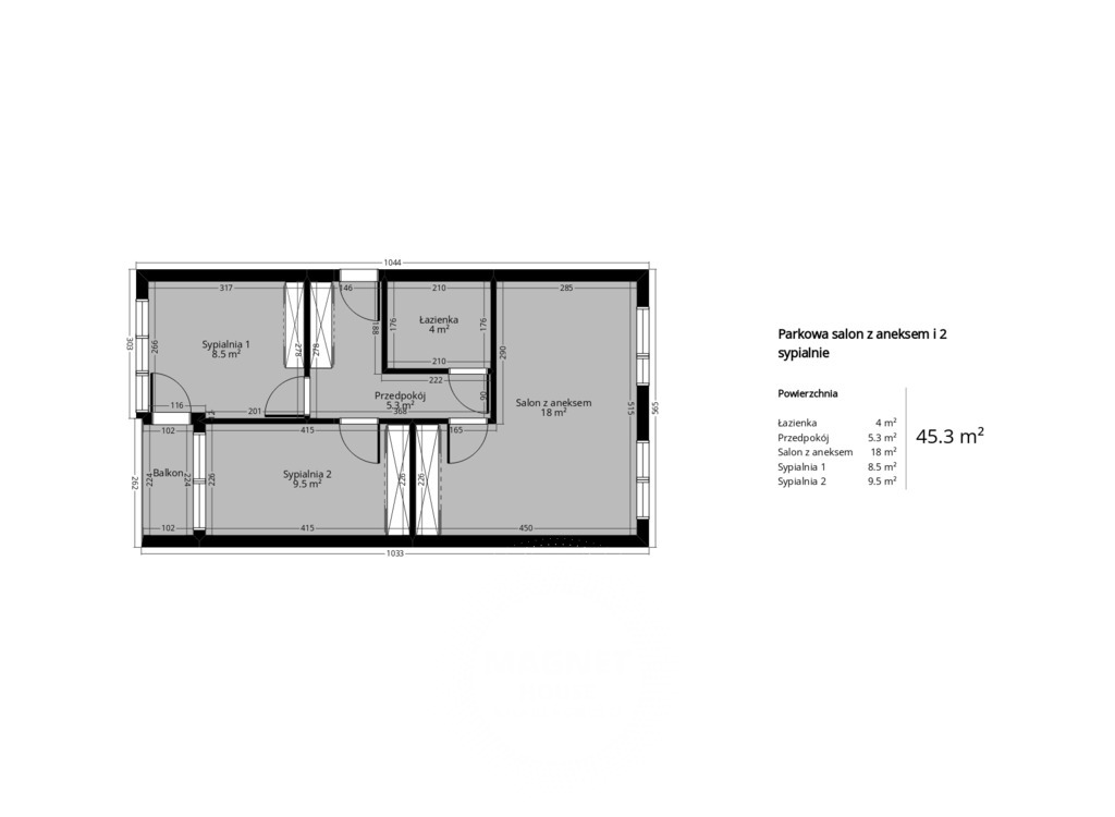 Rozkładowe 2 pok (możliwe 3) z balkonem blisko WSM (14)