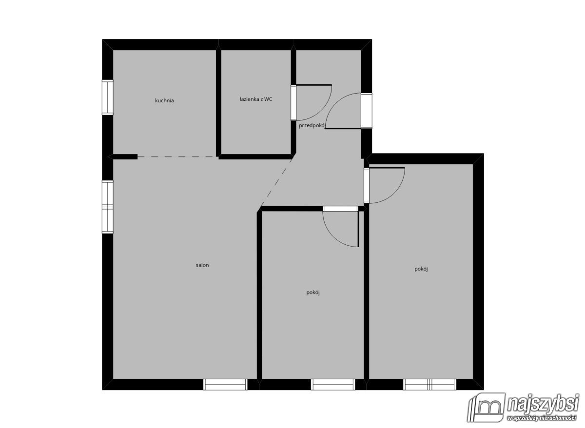 Stargard - 3 pokojowe  mieszkanie, 47,57 m2 (24)