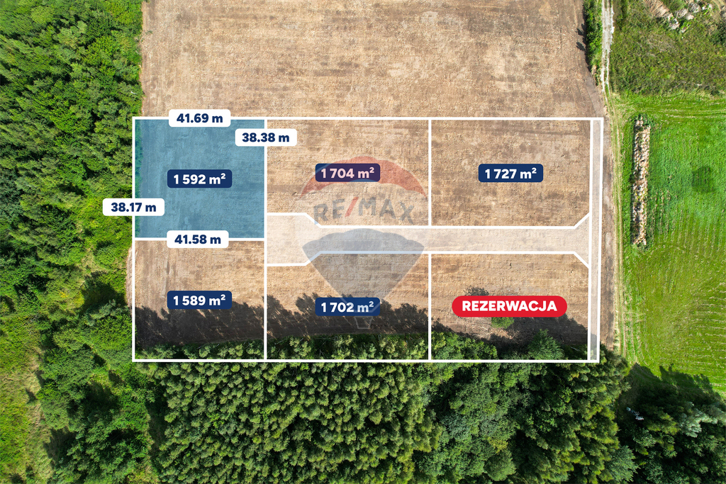 Działka budowlana 1592 m2: Koszalin Łabusz  94/23 (2)