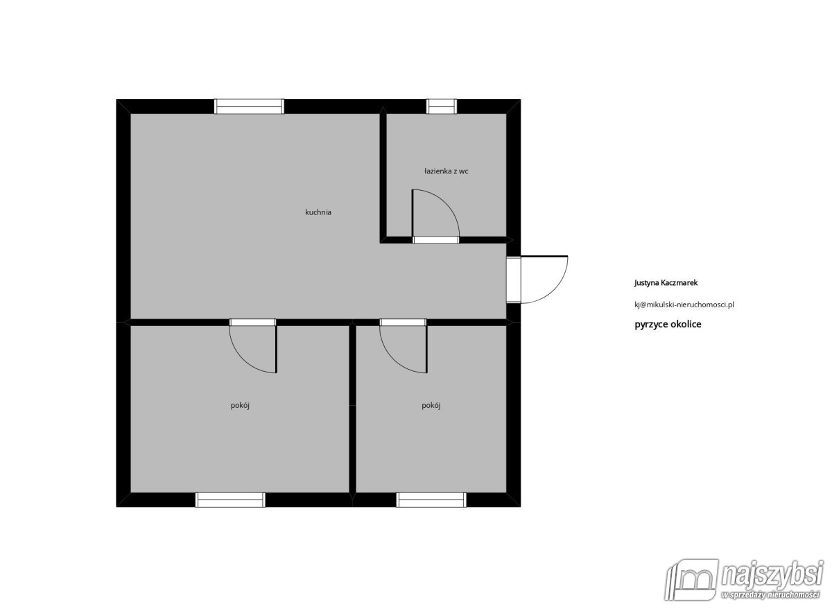 Pyrzyce-bezczynszowe, 1 piętro - 50,40 m2 (21)