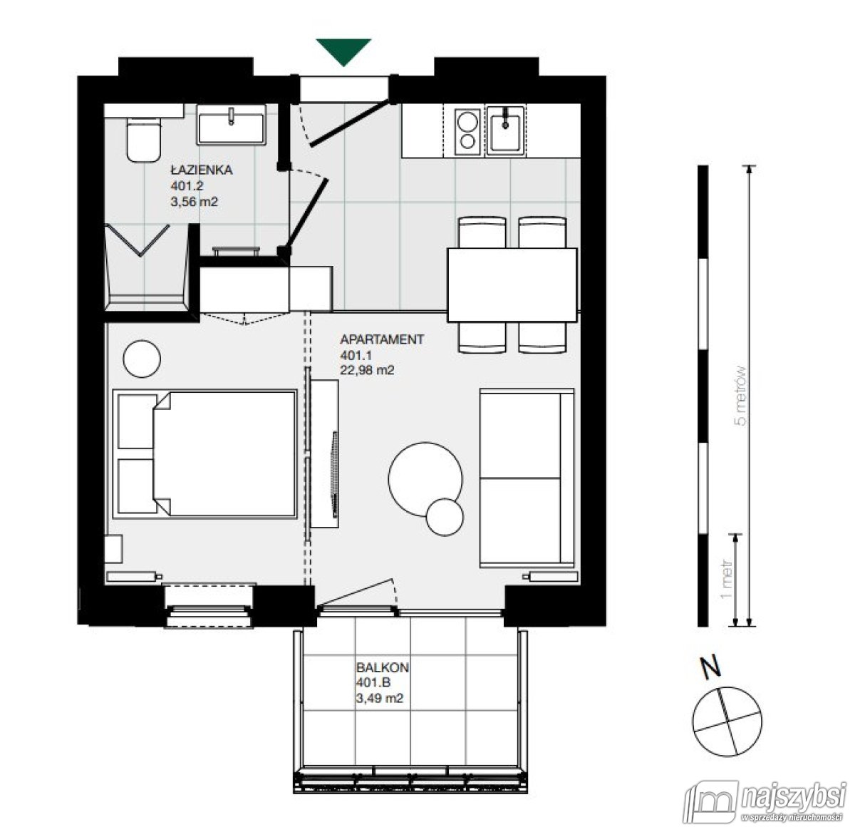 KOŁOBRZEG - APARTAMENT Z BALKONEM - NETTO 439000 ! (40)