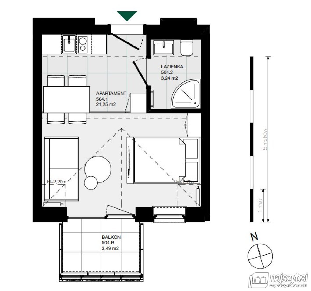 KOŁOBRZEG - APARTAMENT Z BALKONEM - NETTO 429000! (39)