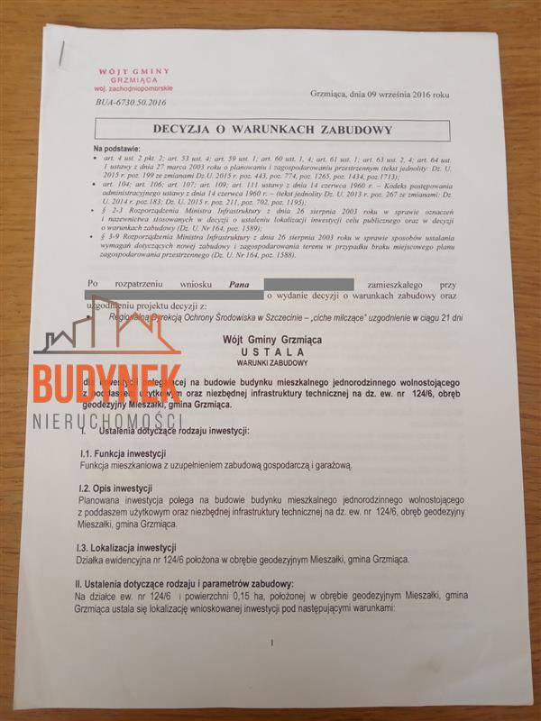 Działka budowlana - Mieszałki  (2)