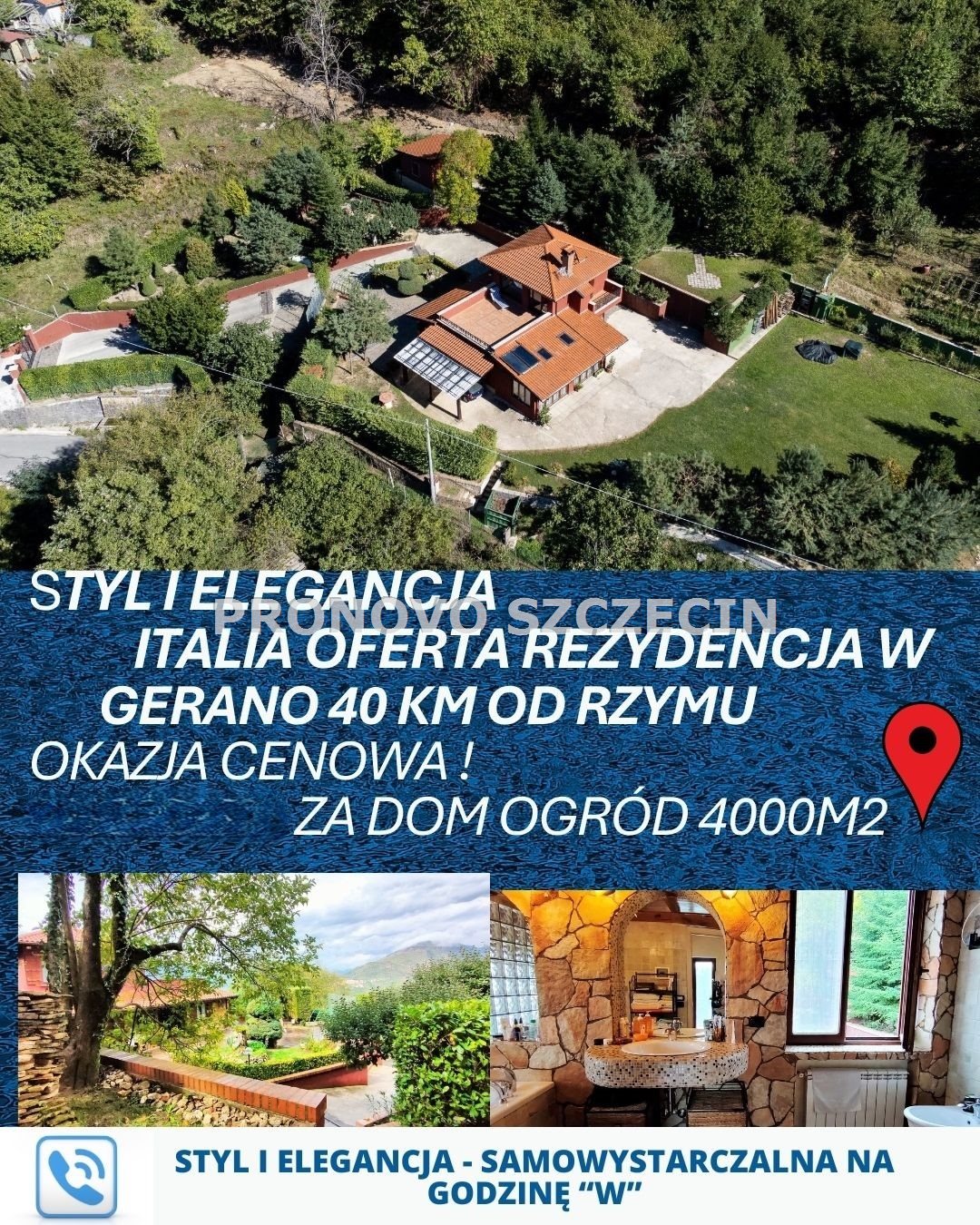 Dom z ogrodem w  Gerano, 40 km od Rzym, sprzedaż. (1)