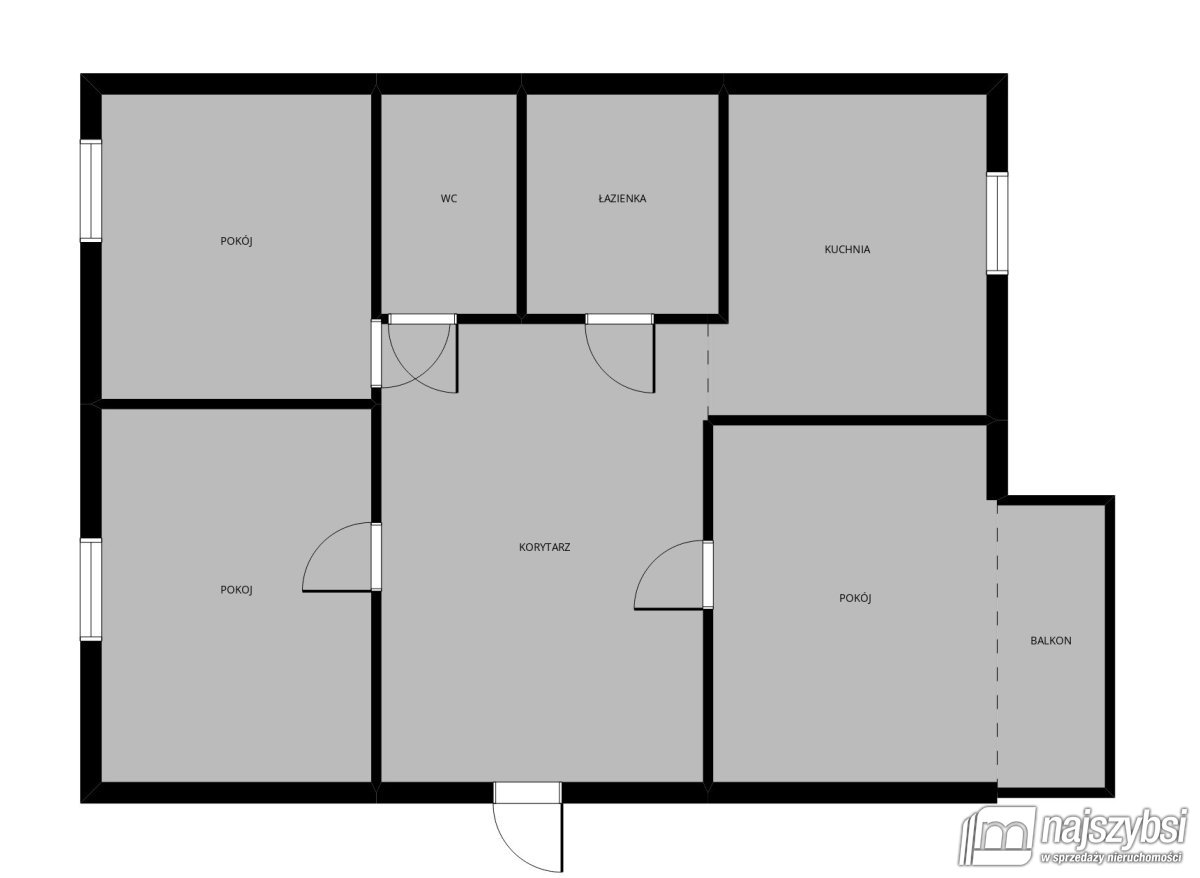 STARGARD - duże 3  pokojowe mieszkanie 62,64 m2 (22)