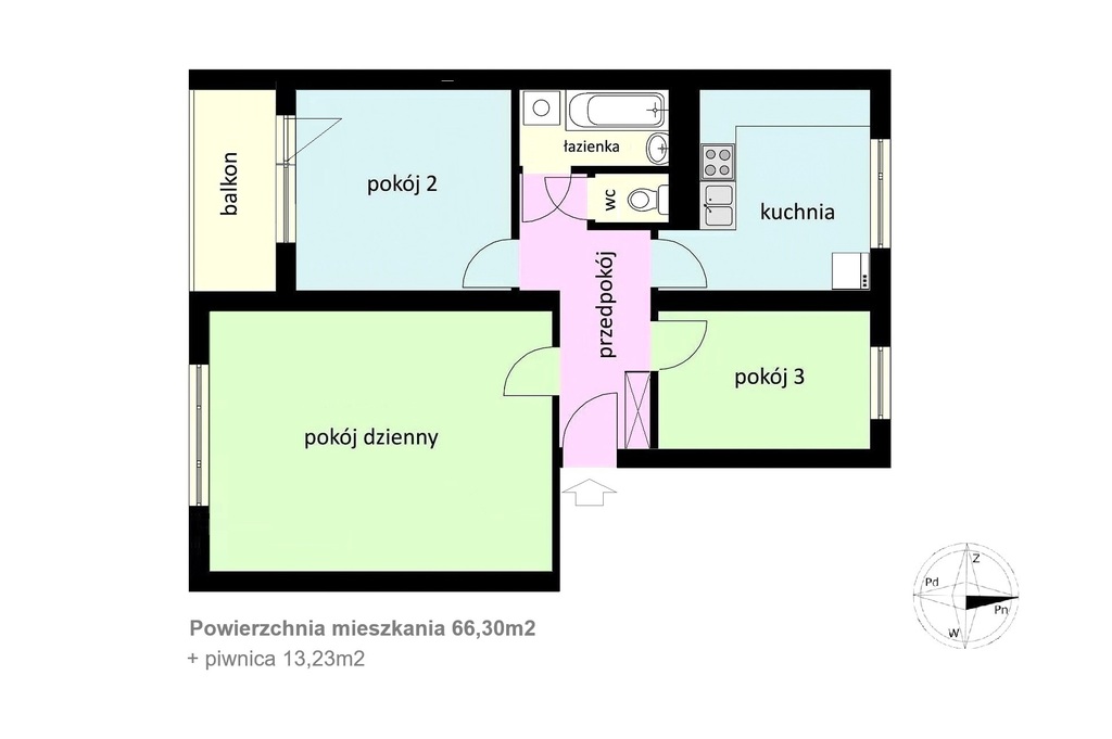 Przestronne mieszkanie 3-pokojowe w Zieleniewie (18)