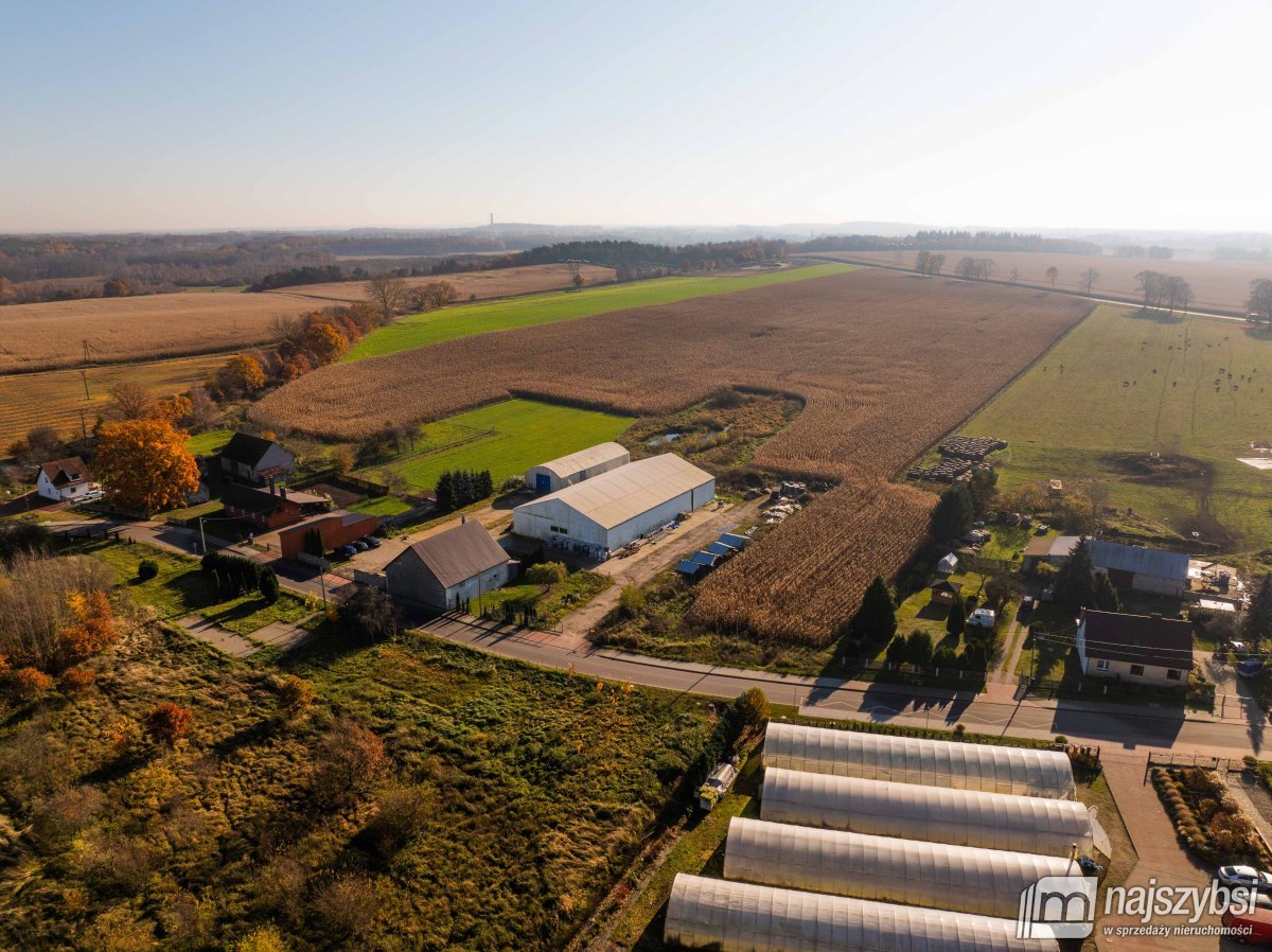 Bienice - hale  z budynkiem  mieszkalnym (2)