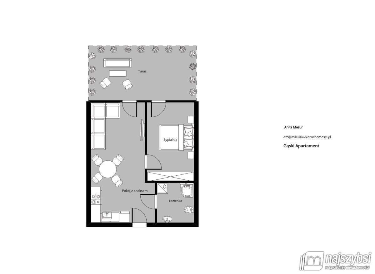 Gąski-apartament obok plaży z prywatnym ogródkiem! (20)
