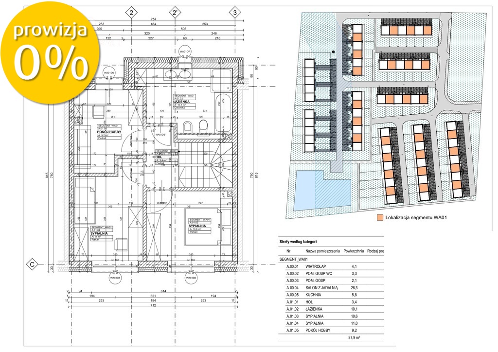 Gumieńce  4 pokoje 88m2 + 2 m. p (19)