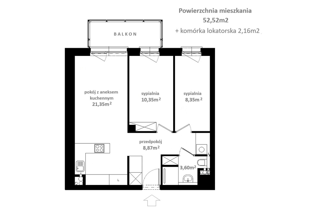 Mieszkanie 3-pokojowe z dwoma miejscami park. (19)