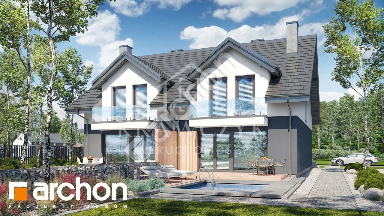 5 pokojowy bliźniak z garażem, trawa, ogrodzenie. (8)