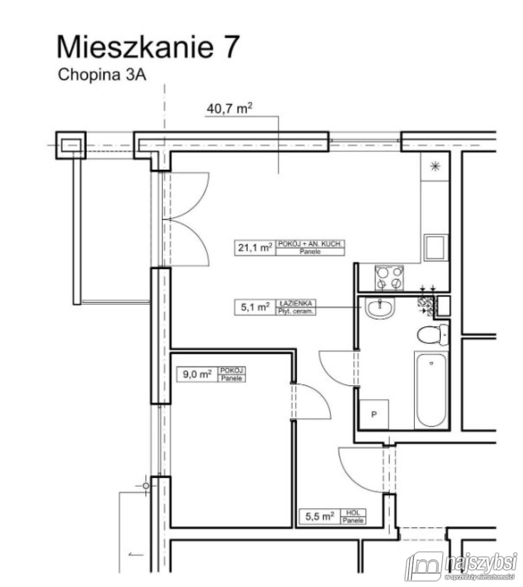 Goleniów - mieszkanie 2-pokojowe stan dewe.  (18)