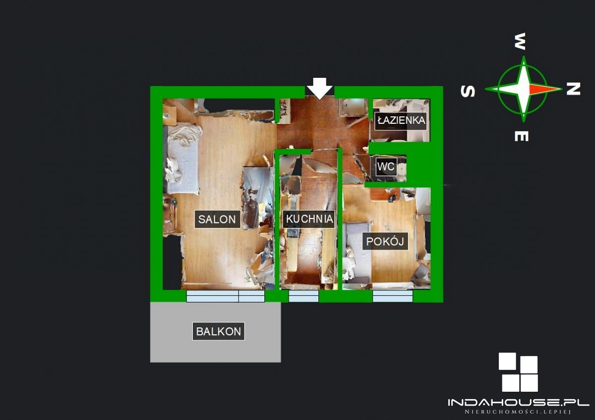 Słoneczne 2 pokojowe, oddzielna kuchnia, loggia

 (12)