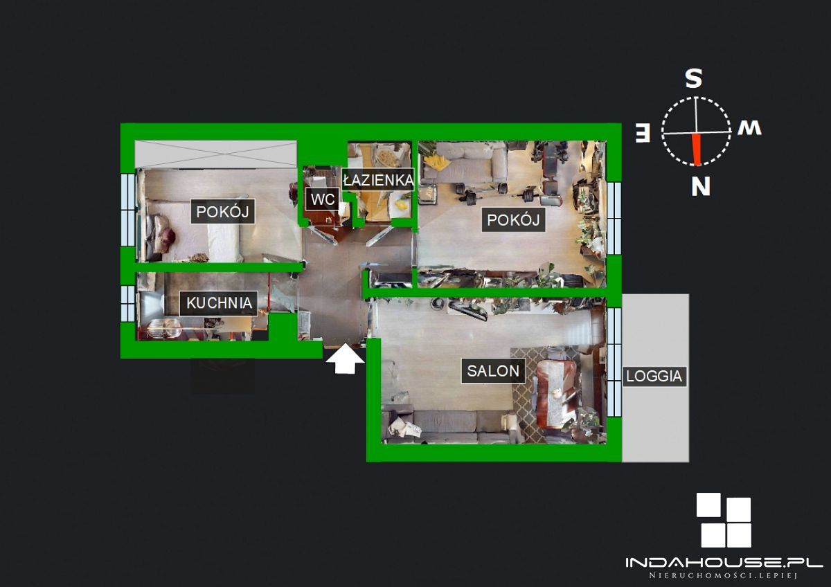 Dwustronne 3 pokojowe. Loggia. IV p. Przylesie. (14)