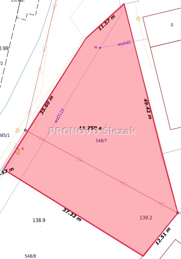 Sprzedam działkę budowlaną Nowosielce k.Obornik Śl (6)
