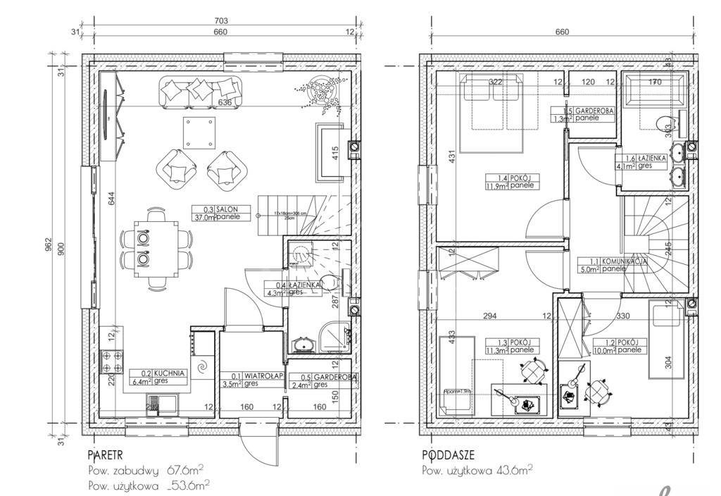 Energooszczędny dom dwulokalowy Jęczydół/Kobylanka (8)