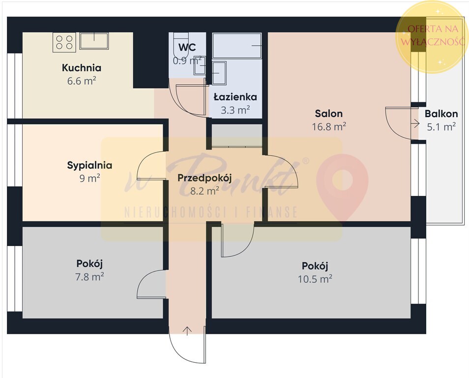 4-pokojowe  mieszkanie na os. Słonecznym (1)