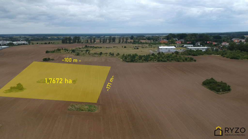 Teren 1,7672 ha z warunkami zabudowy pod 2 hale. (2)