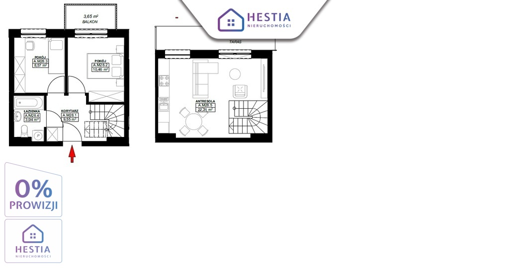 Osiedle Horyzont 3 pokoje z antresolą i tarasem (5)