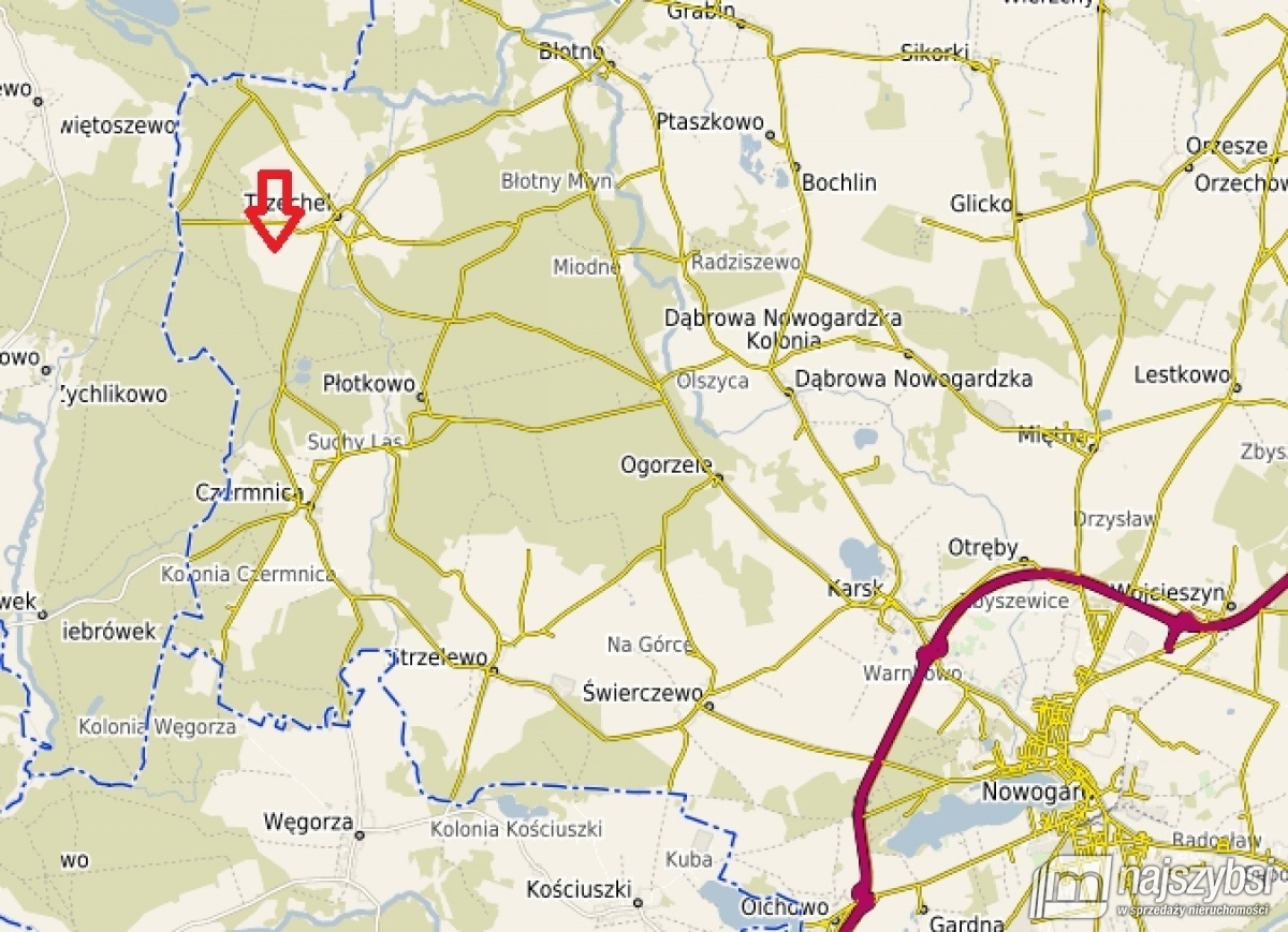 Działka rolna 3,98 ha Trzechel (3)