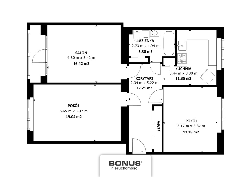 Trzy pokoje na parterze, blisko parku (14)