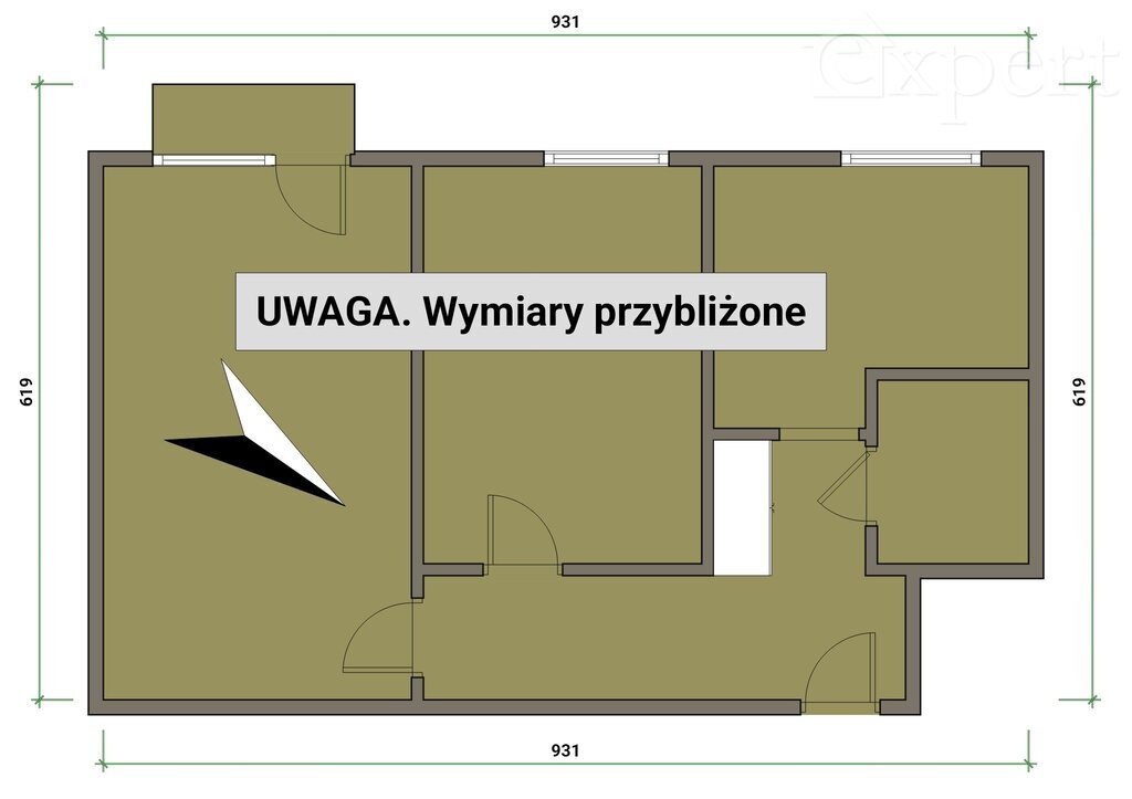 2 pokoje 48,14 m2  balkon, centrum os. Tysiąclecia (13)