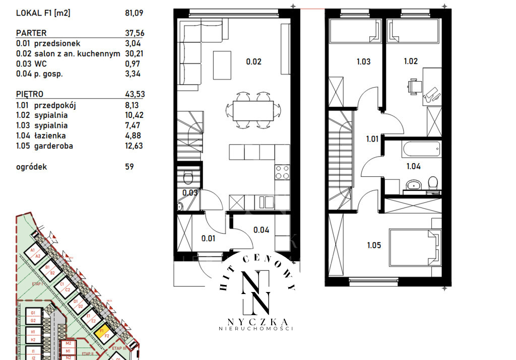 Na sprzedaż - bliźniak Warszewo/Osów - 4-5 pokoi (2)