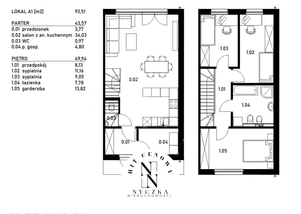 Na sprzedaż - bliźniak Osów - 4 pokoje (2)
