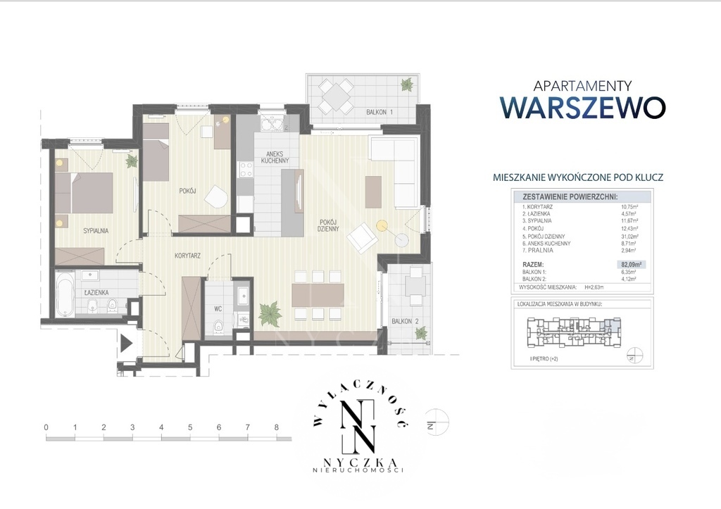 Ekskluzywny apartament taras i balkon Warszewo! (2)