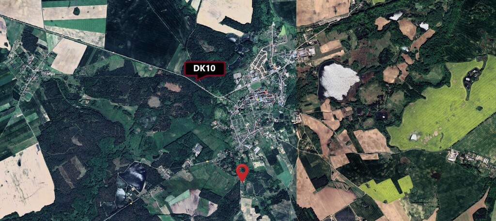 Działka budowlana przy drodze asfalt. ze zjazdem (2)