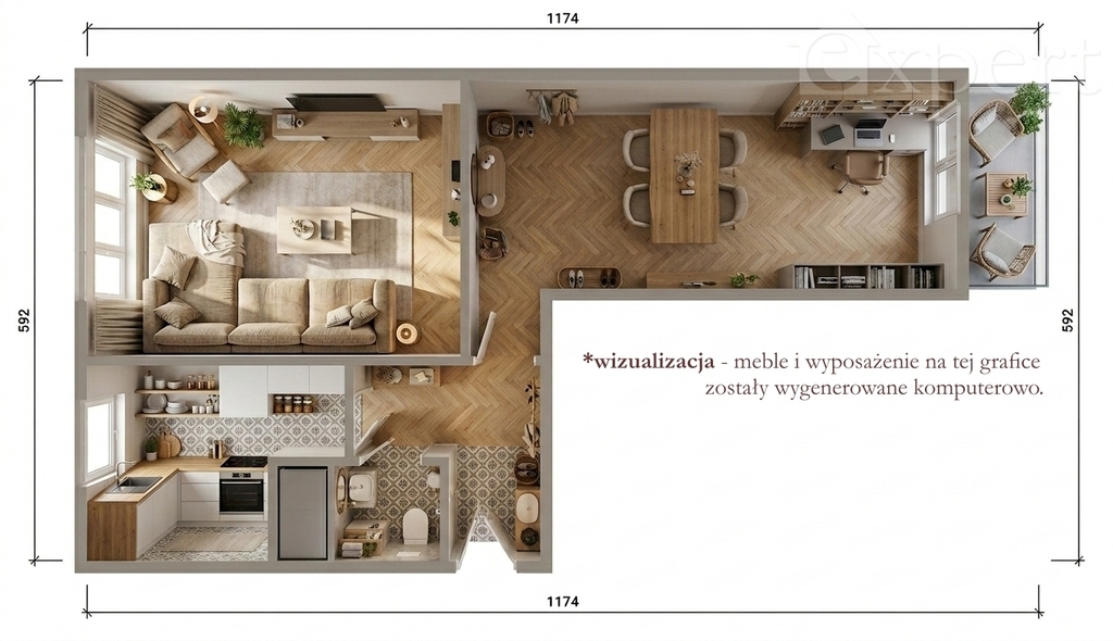 Słoneczne 2 pokoje z balkonem i garażem, Starówka (17)