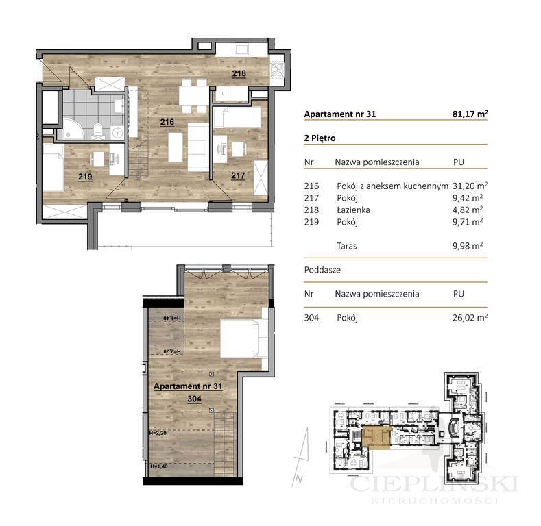 Mieszkanie nr 31, 2-POZIOMOWE przy parku (1)