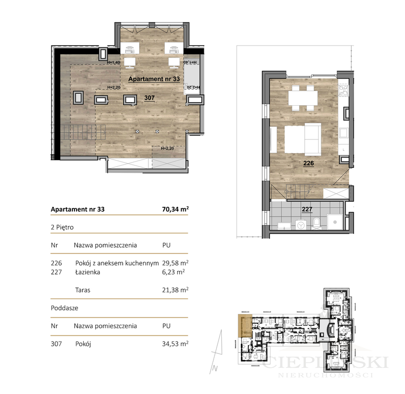 Mieszkanie 2-POZIOMOWE nr 33, przy parku i rzece (1)