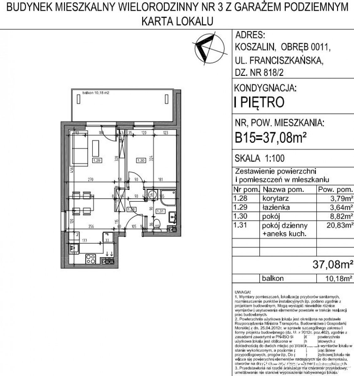 Nowe  3 pokojowe mieszkanie z balkonem (5)