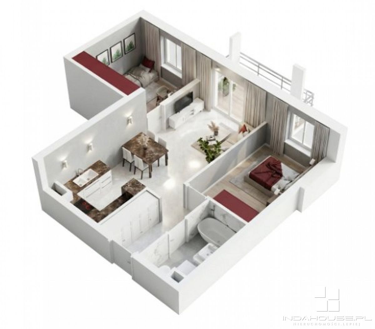 Nowe  3 pokojowe mieszkanie z balkonem (3)