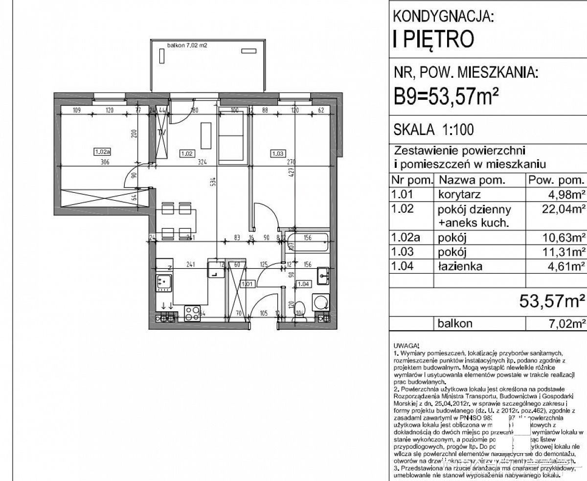 Nowe  3 pokojowe mieszkanie z balkonem (5)
