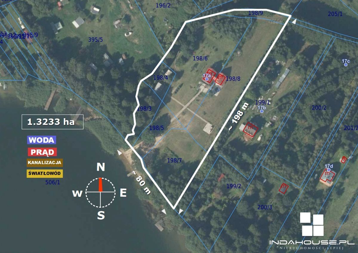 2 domy, linia brzegowa jeziora. MPZP mieszkaniowo  (3)