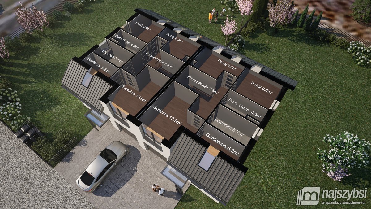 JĘCZYDÓŁ - Bliźniak 126m2, w pobliżu jeziora! (15)