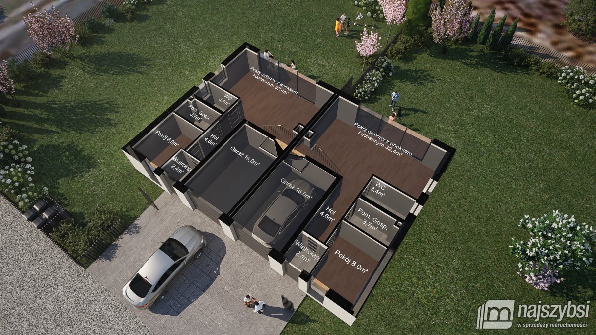 JĘCZYDÓŁ - Bliźniak 126m2, w pobliżu jeziora! (8)