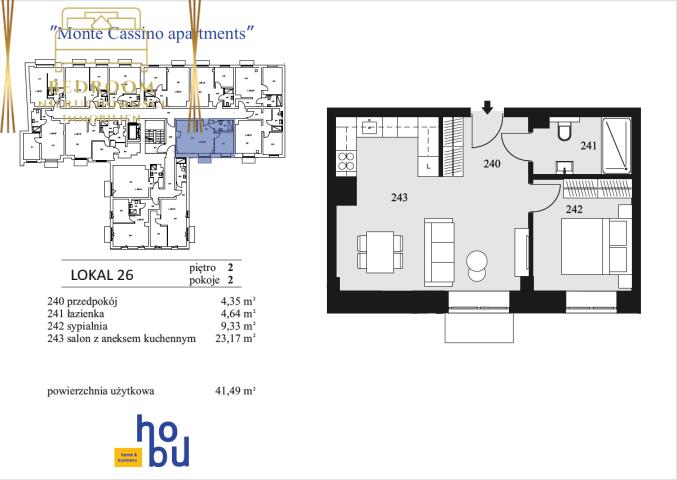 Monte Cassino Apartments - 2 pokoje w centrum miasta nowy budynek (3)